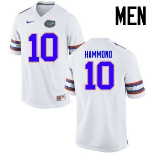 Men's Florida Gators #10 Josh Hammond NCAA Nike White Authentic Stitched College Football Jersey JJQ7762IG